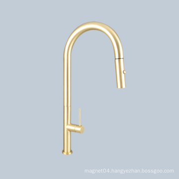 Sink wash basin switch handle golden telescopic faucet